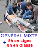 Secourisme général 16H Mixte (8h en ligne + 8h en classe)